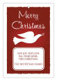 Vertical Rectangle Red Dove Christmas Hang Tag